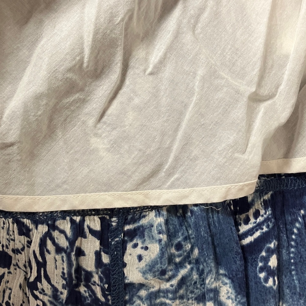 3/$15 ❤️ chaps tiered peasant skirt elastic waist xl 16 - Picture 6 of 8